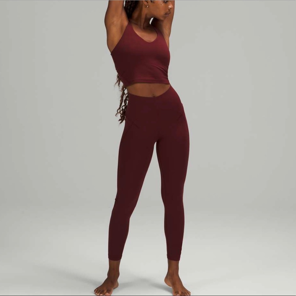 NWT Lululemon Unlimit HR tight 25” red merlot High Rise nulu fabric